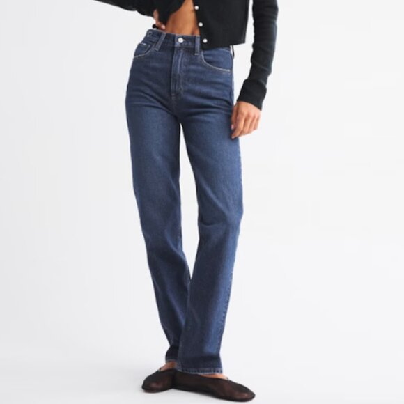 Abercrombie & Fitch Petite '90s Slim Straight Ultra Rise Jeans-Extra Short 26/2 - Picture 1 of 7